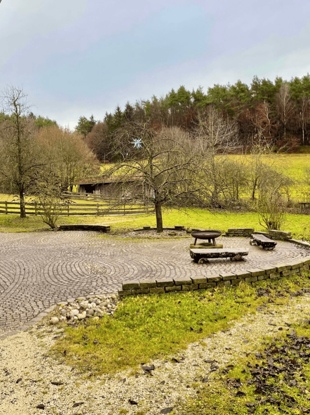 Sitzen und Landschaft